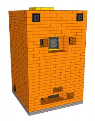 Банная печь под газ Вид с зади.jpg